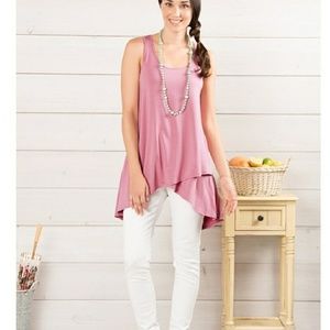 Matilda Jane Pink split back peekaboo tank
